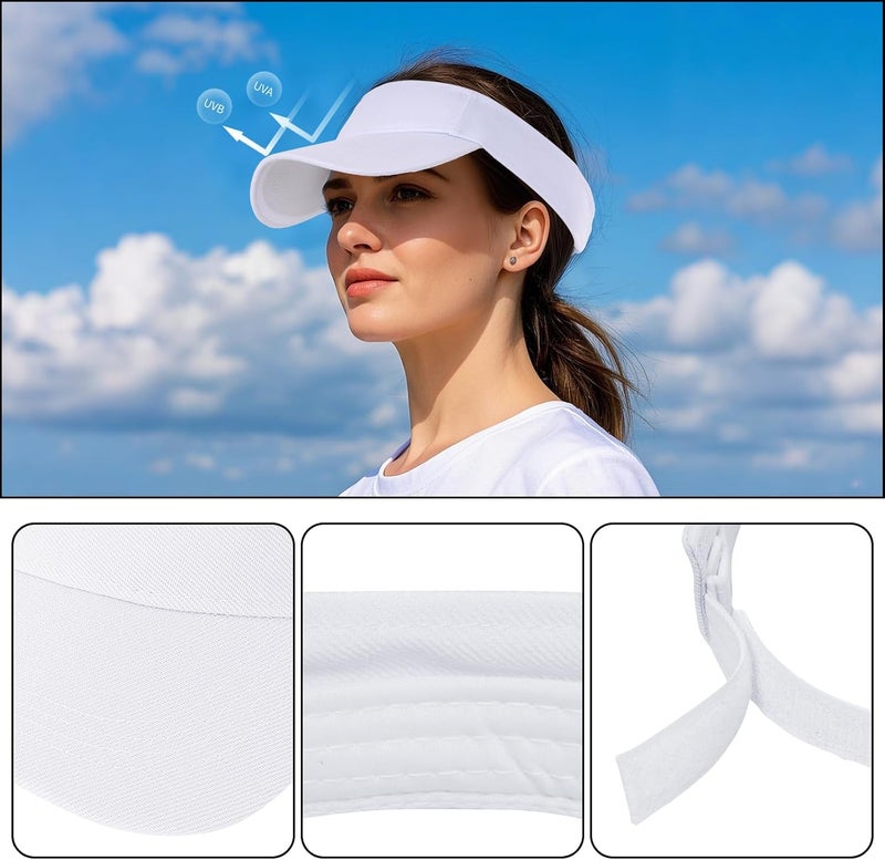 Rbenxia 1PC Adjustable Sport Visors Sun Visor Hats Cap Visors for Women and Men - Image 4